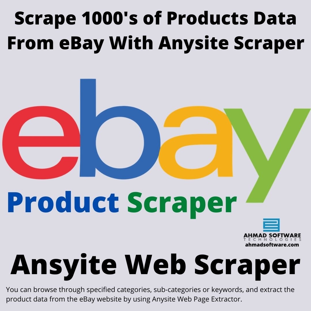 Scrape 1000's of Products Data From eBay With Anysite Scraper